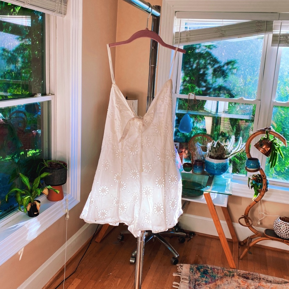 White Picolina Romper Sunflower Lasercut Tie - Picture 7 of 10